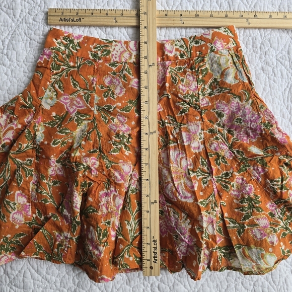 Free People End Of The Island Godet Mini Floral Skirt Size 0 - Picture 12 of 12